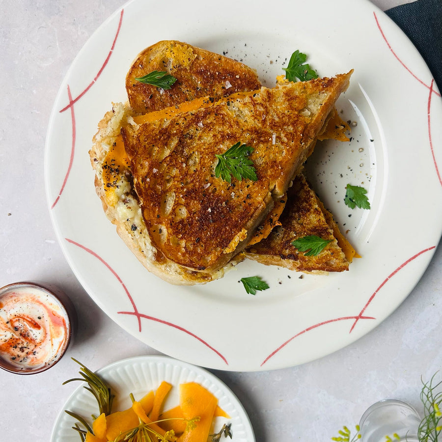 Chilli Pickled Squash, Blue Cheese & Chilli Jam Toastie