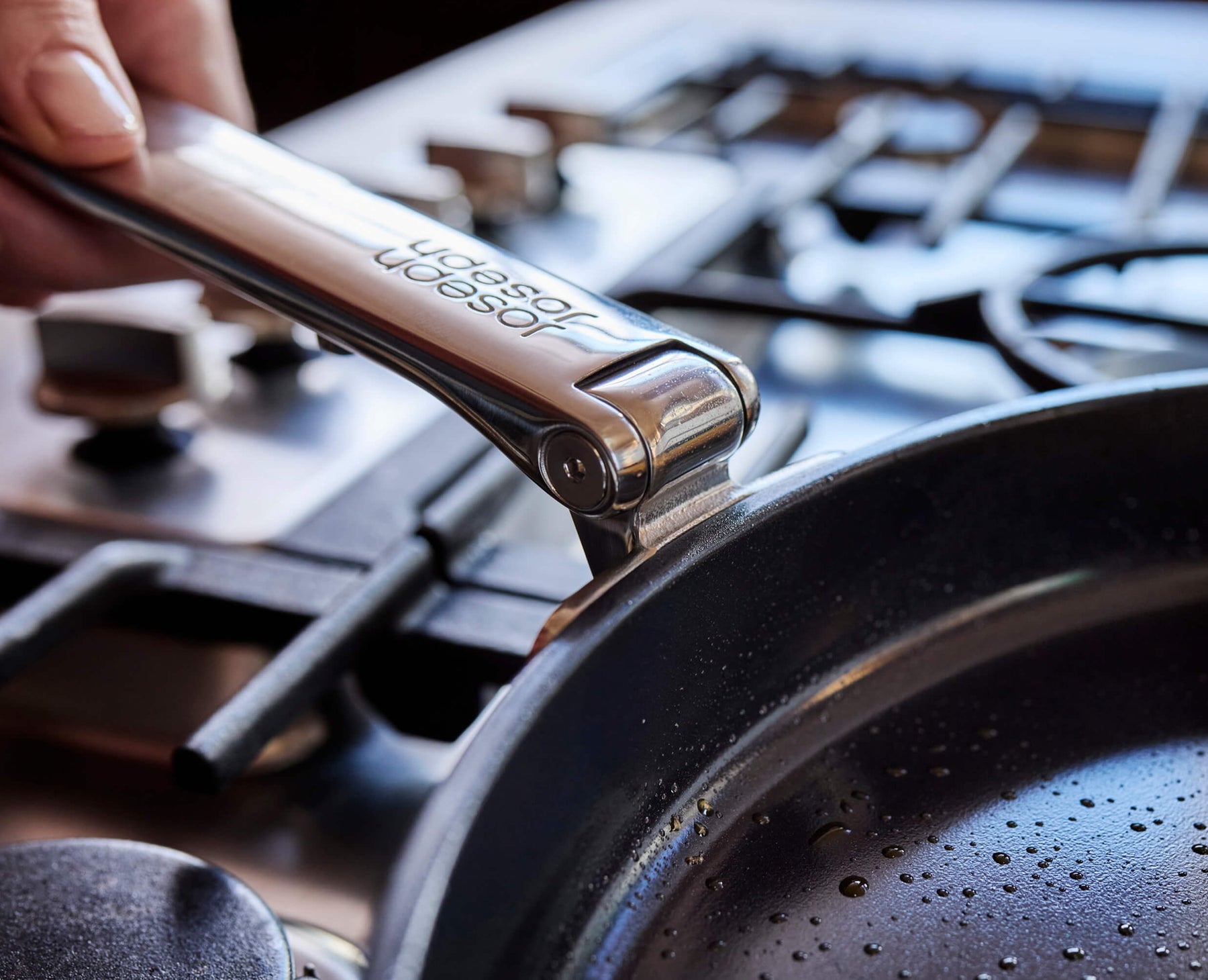 Space Steel Folding Handle Non-Stick 2-piece Frying Pan Set