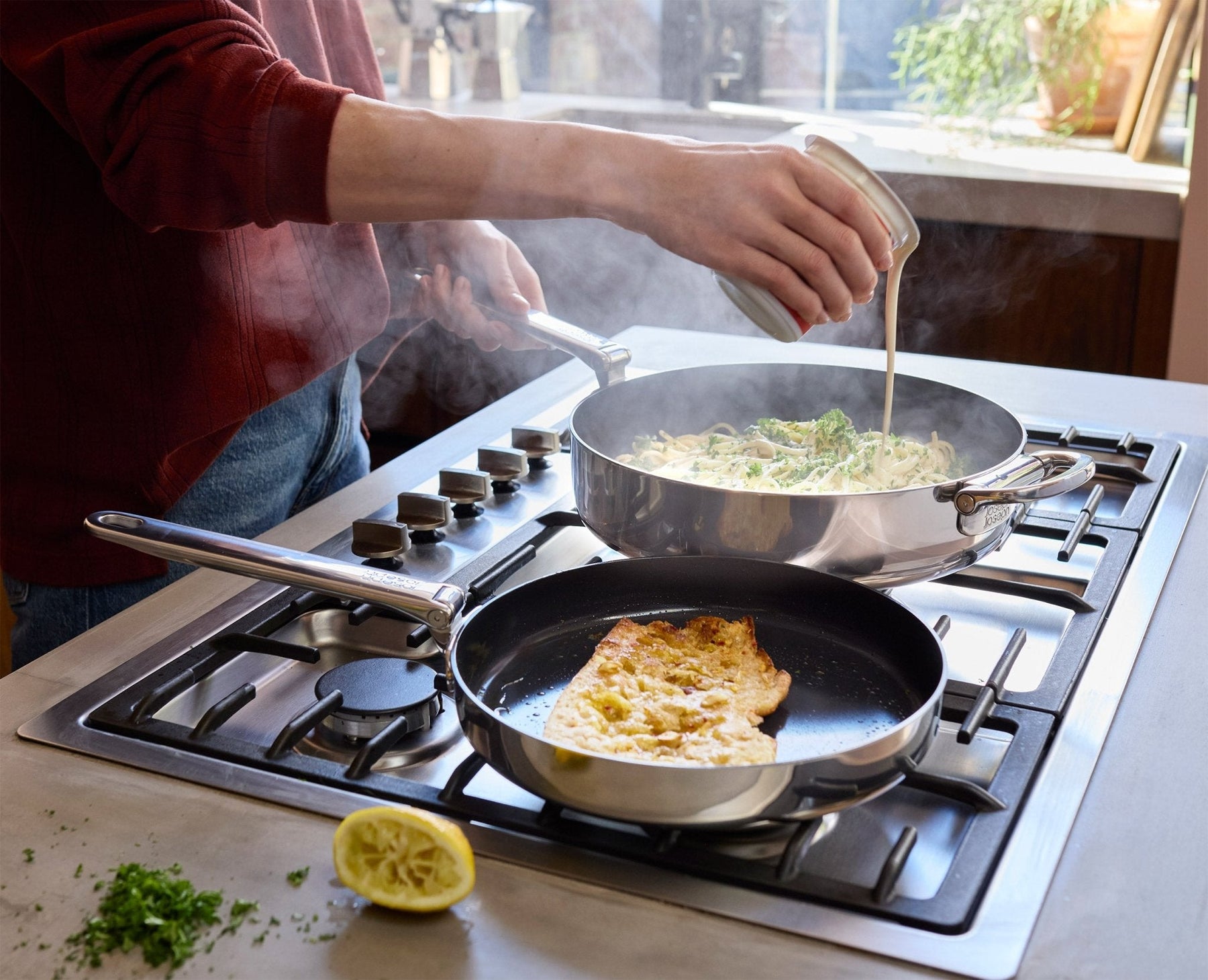 Space Steel Folding Handle Non-Stick 24cm Frying Pan