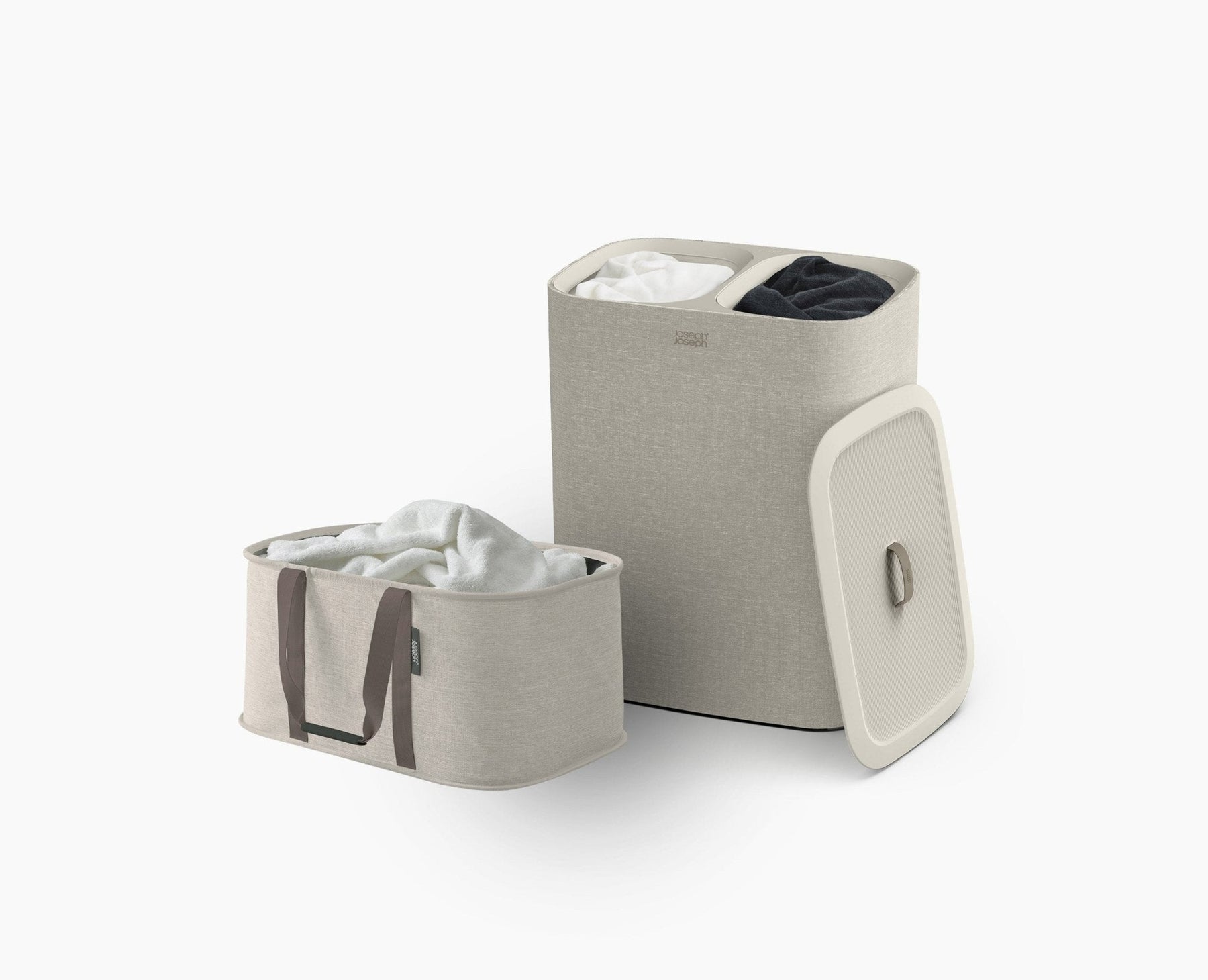 2-piece Ecru Tota 90L & Hold-All™ 35L Laundry Basket Set