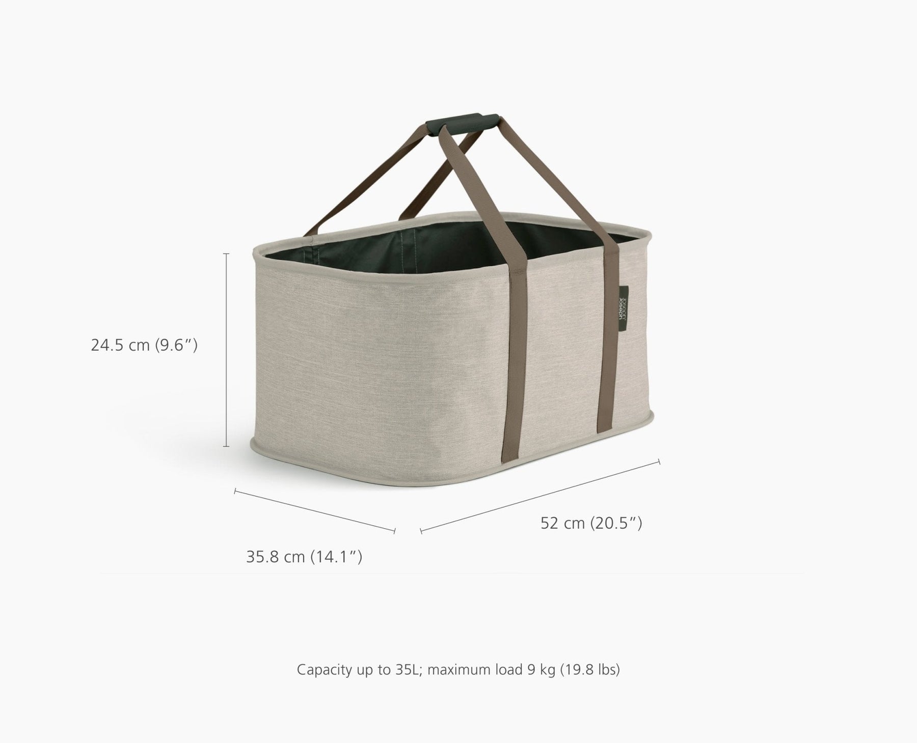 2-piece Ecru Tota 90L & Hold-All Laundry Basket Set