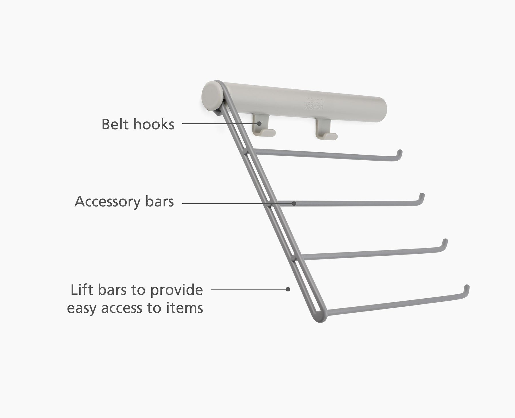 Orderly™ Belt, Tie & Scarf Hanging Rail - 55005 - INFO