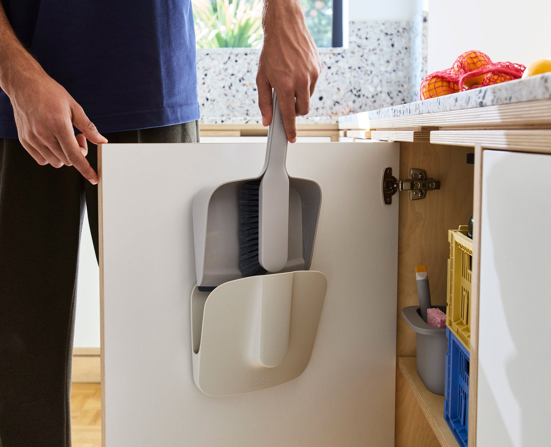 CleanTech™ Wall-mounted Broom, Dustpan & Brush Set