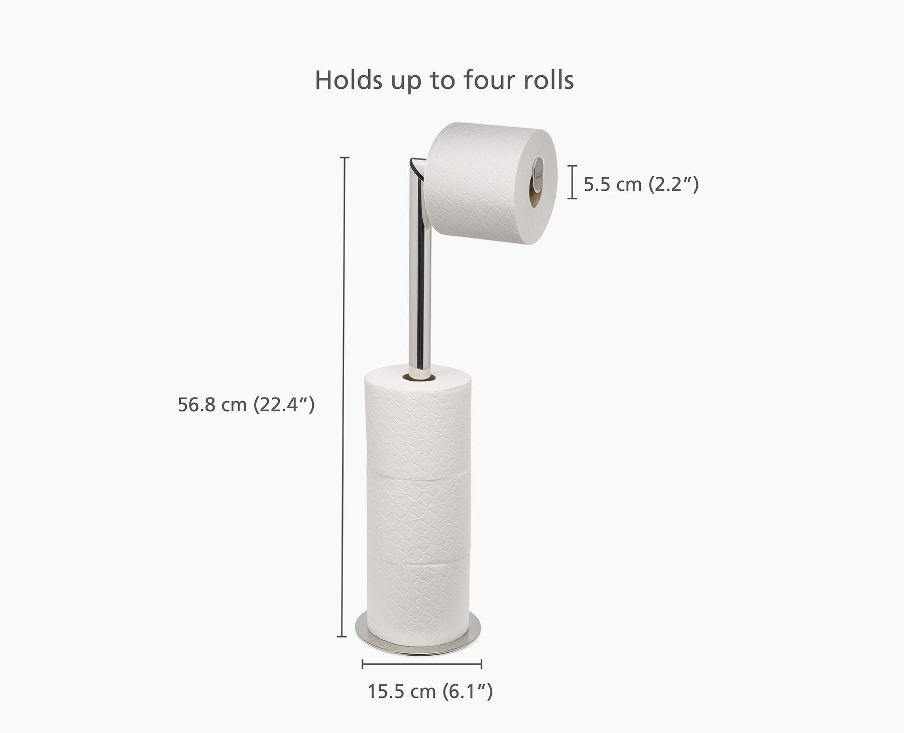 Easystore™ Luxe 2-in-1 Toilet Roll Stand - 70594 - DIMS
