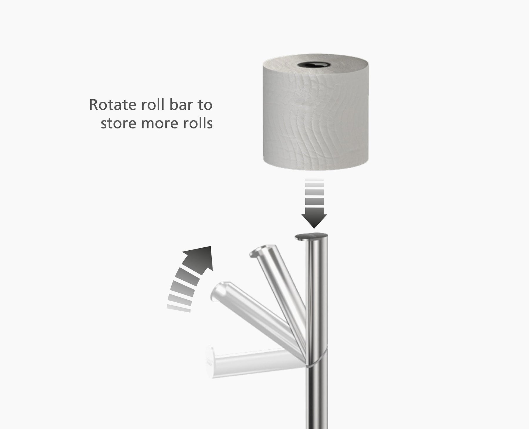 Easystore™ Luxe 2-in-1 Toilet Roll Stand - 70594 - INFO