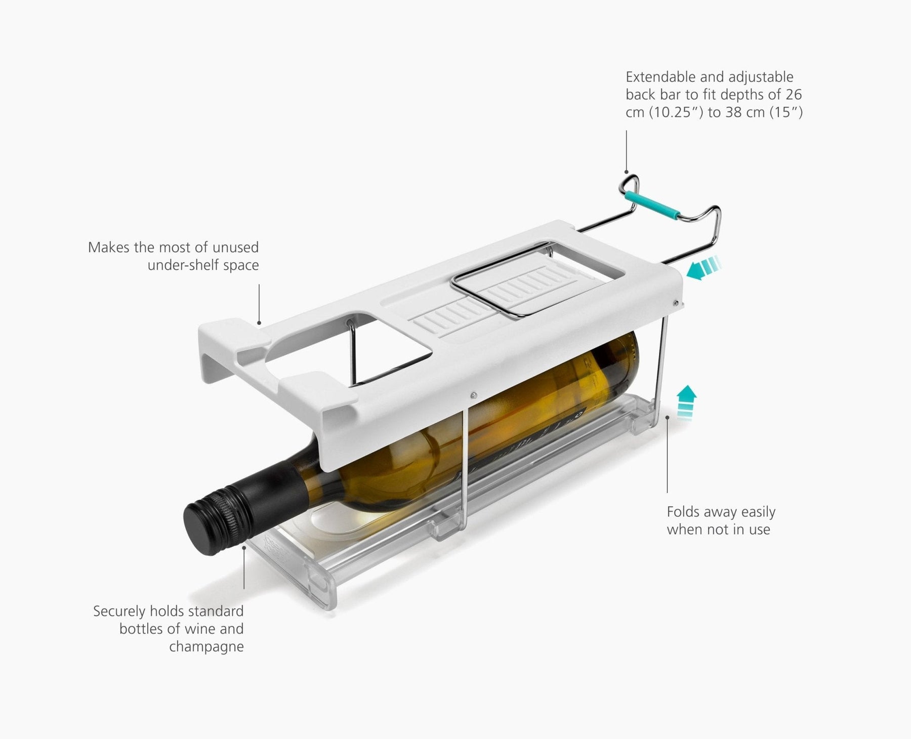 FridgeStore™ Under-Shelf Collapsible Bottle Holder