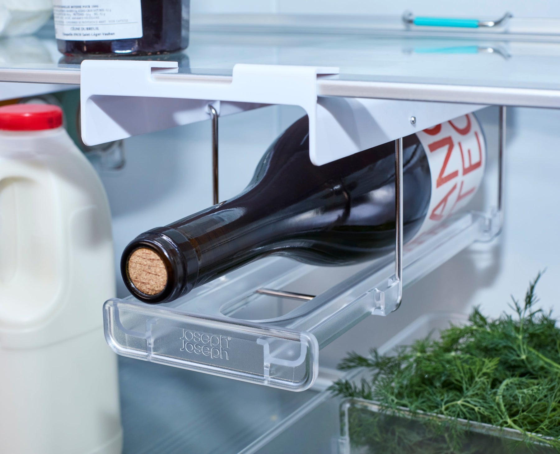 FridgeStore™ Under-Shelf Bottle Holder & Can Dispenser
