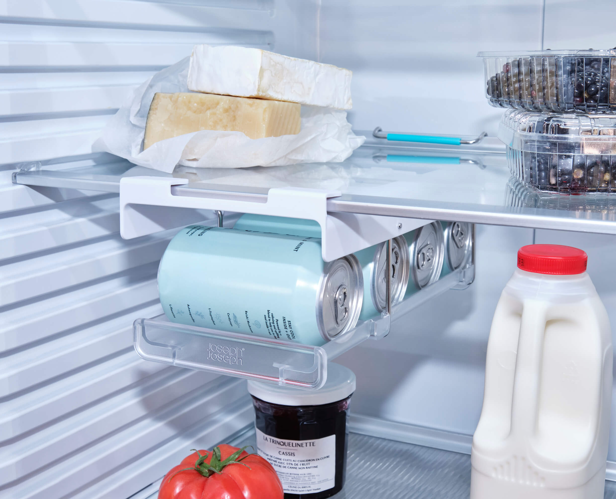 FridgeStore™ Under-Shelf Collapsible Can Dispenser