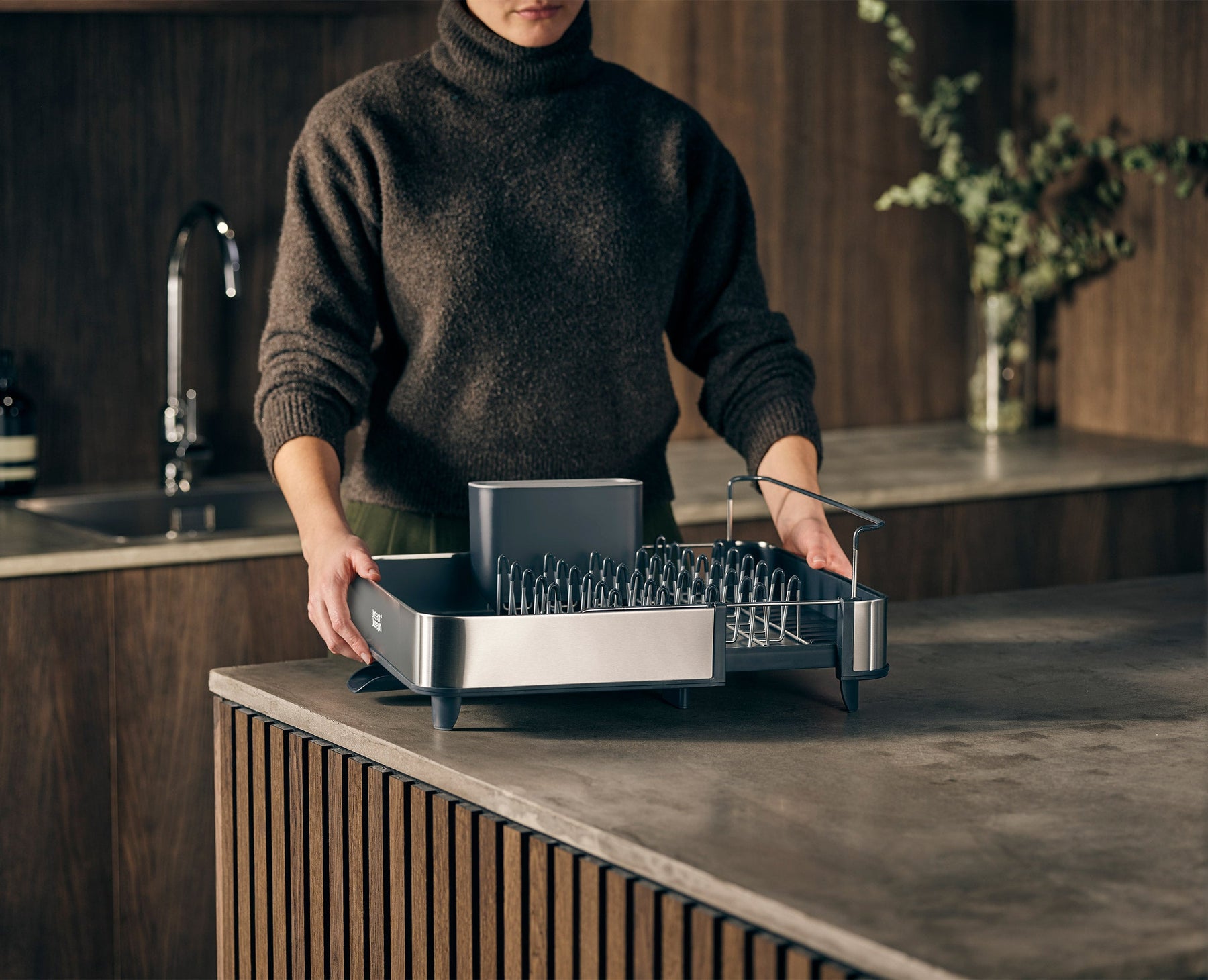 2-piece Stainless-Steel Drainer & Sink Organisation Set