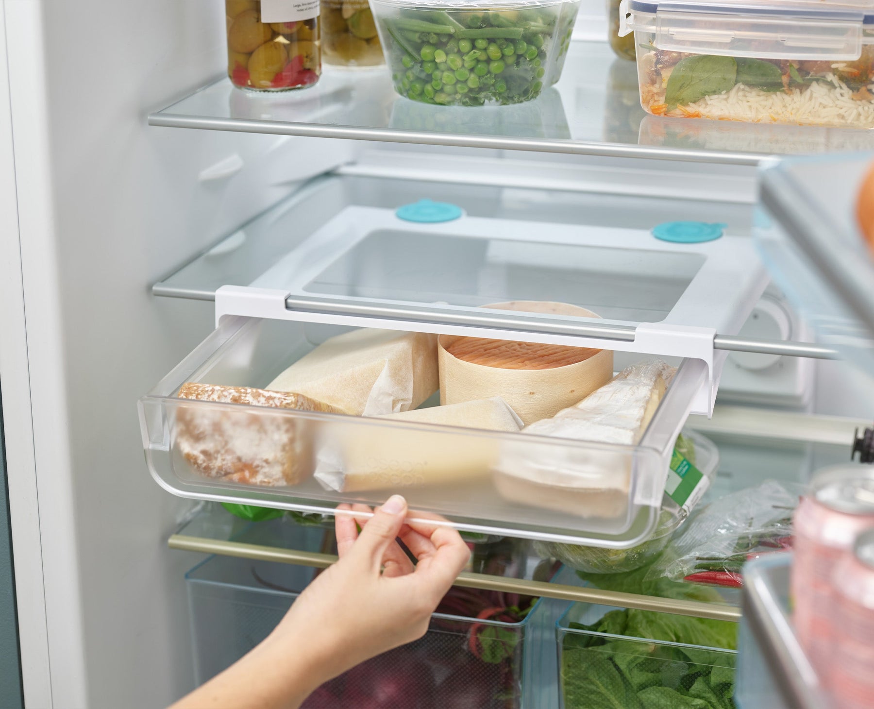 2-piece FridgeStore™ Clear Under-shelf Drawer & Storage Bin Set