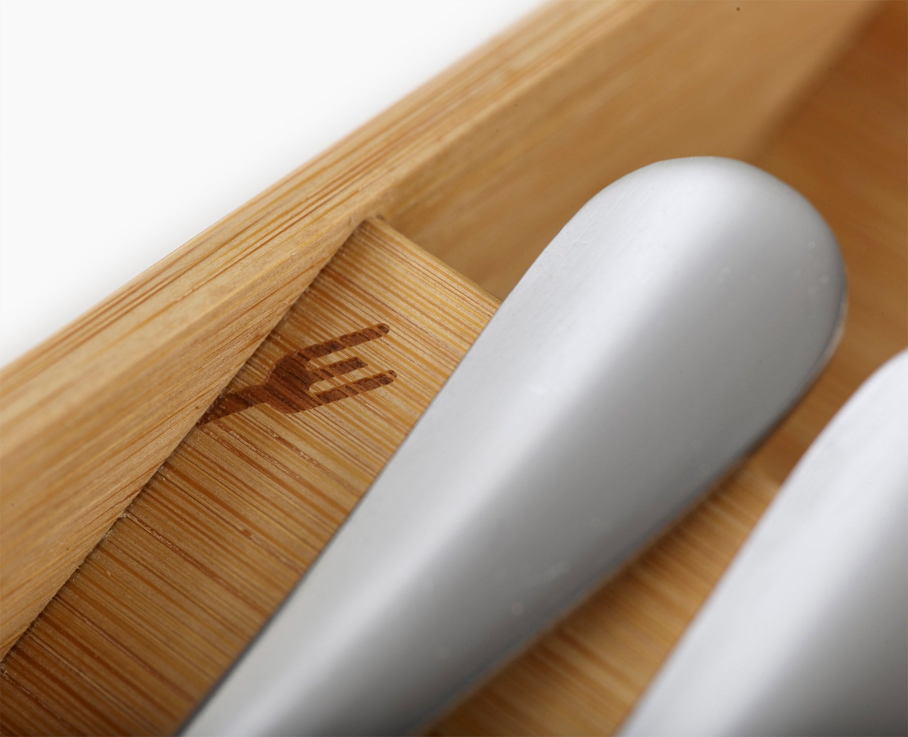 2-piece DrawerStore™ Bamboo Large Cutlery & Knife Organiser Set