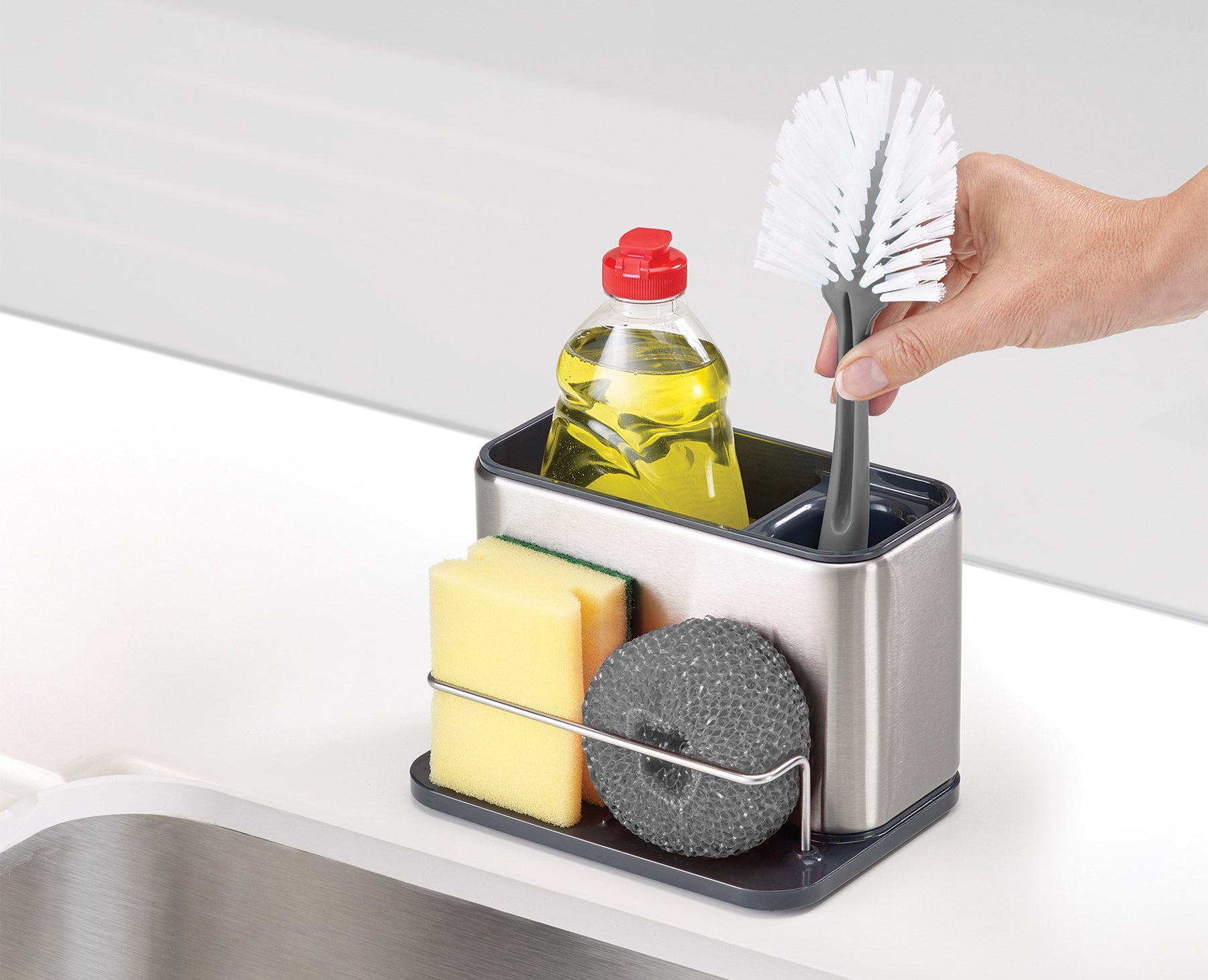 2-piece Stainless-Steel Drainer & Sink Organisation Set