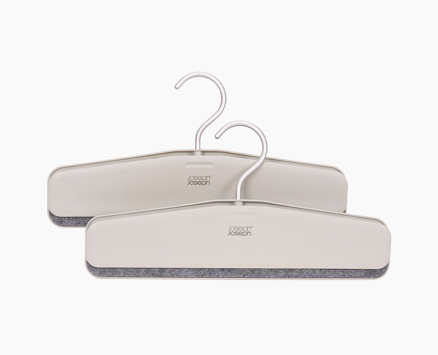 Orderly™ Easy-grip Set of 2 Ecru Skirt & Trouser Hangers - 55019 - Image 1