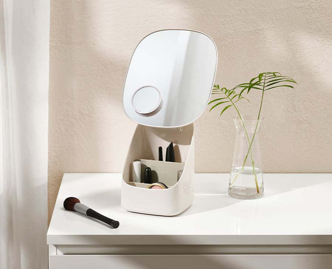 Viva Pedestal Mirror with Cosmetic Organiser - 75001 - Image 2