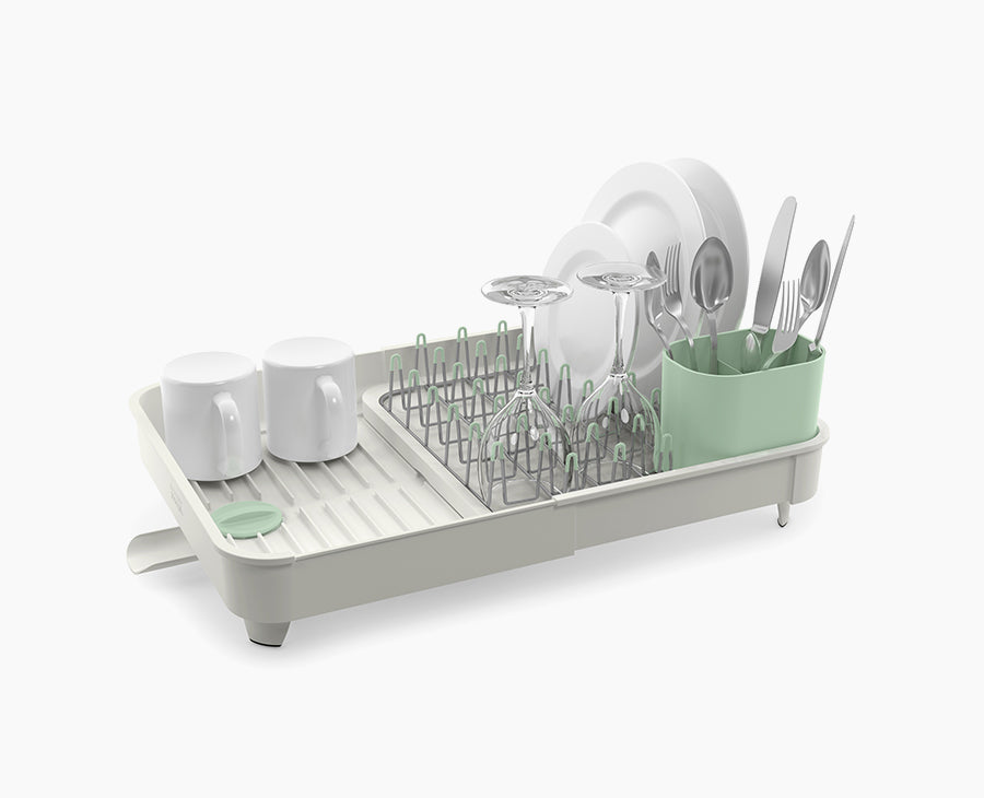 Extend Expandable Dish Drainer Stone Green Joseph Joseph