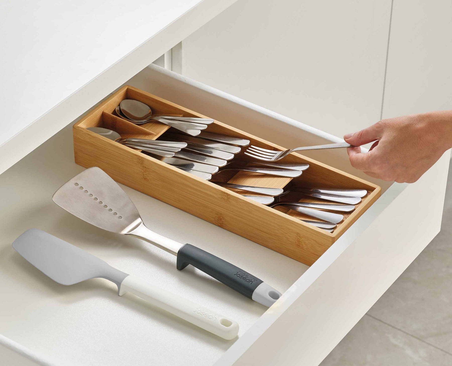 DrawerStore™ Bamboo Compact Cutlery Organiser - 85168 - Image 4