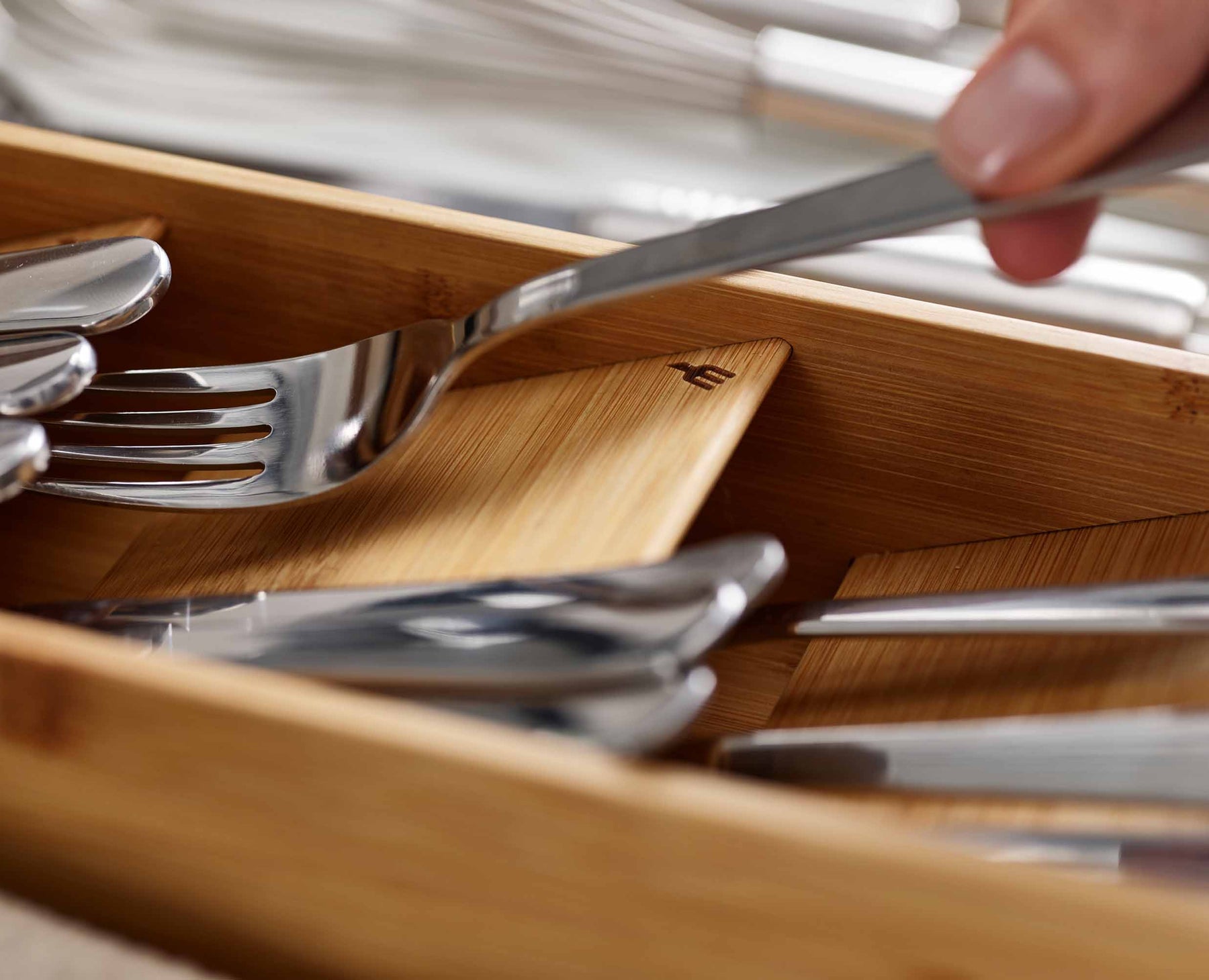 DrawerStore™ Bamboo Compact Cutlery Organiser - 85168 - Image 5