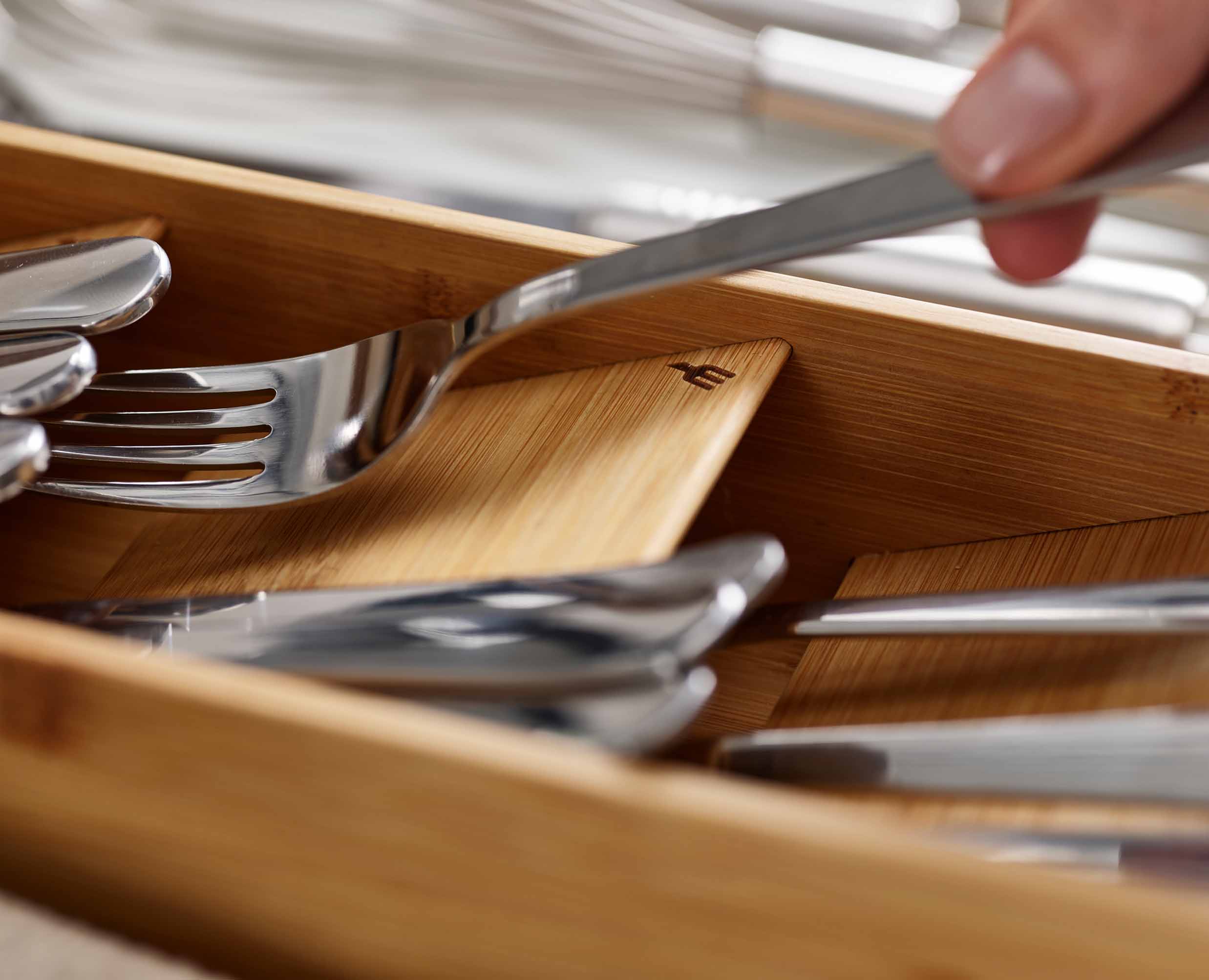 DrawerStore™ Bamboo Compact Cutlery Organiser - 85168 - Image 5