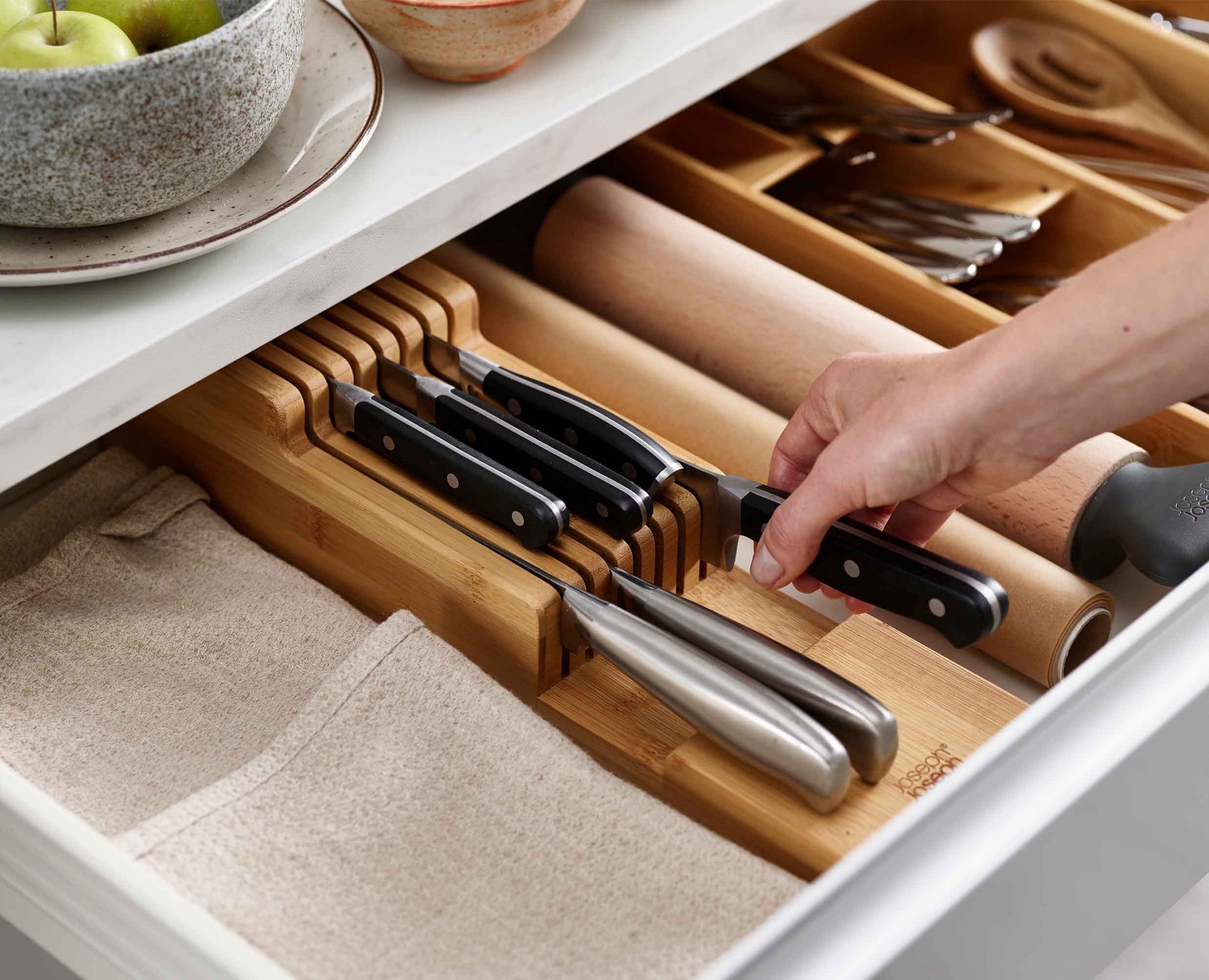 DrawerStore™ Bamboo Compact Knife Organiser - 85169 - Image 3