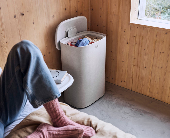 Tota 2 One 60L Pale Mushroom Laundry Basket