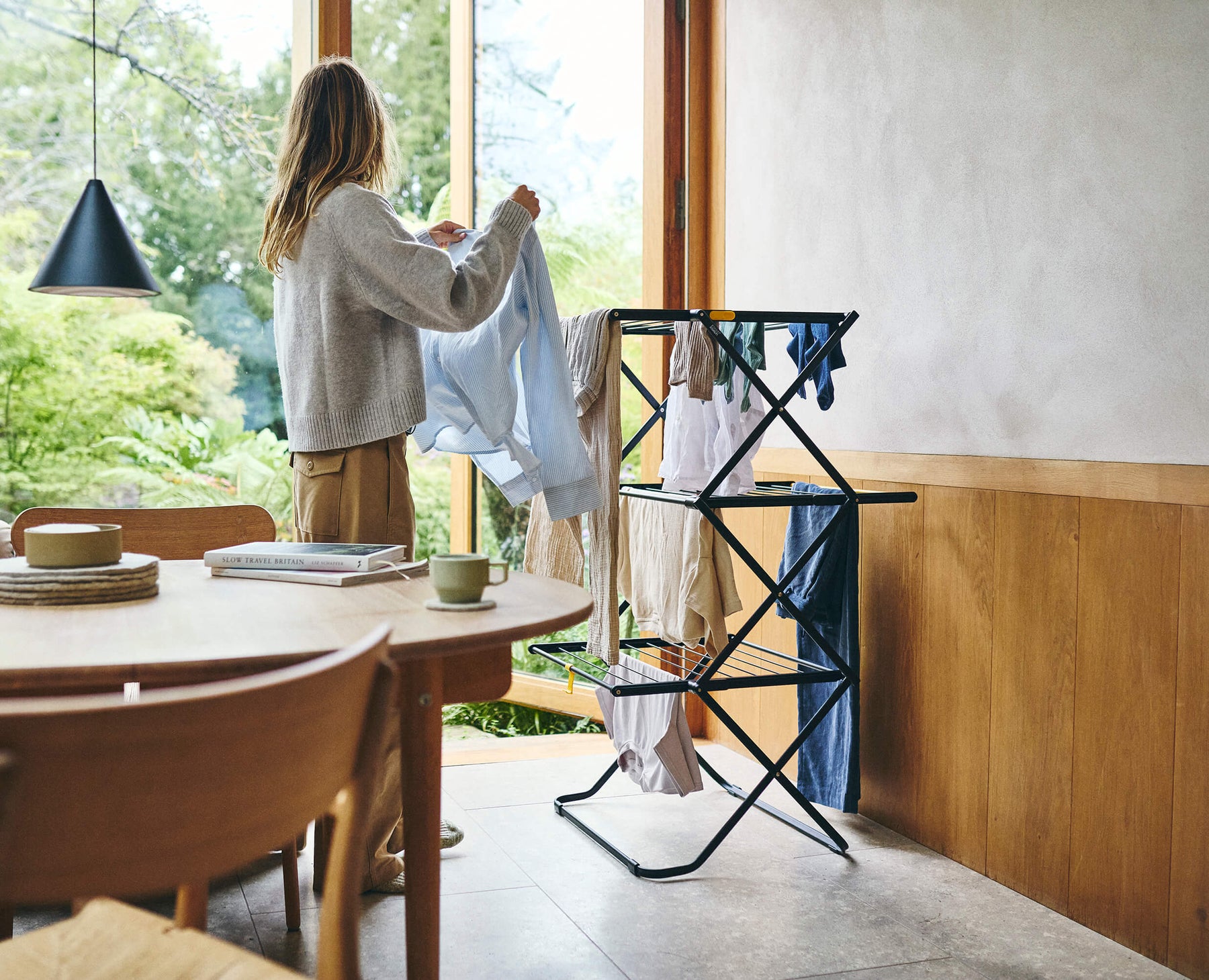 AirFrame™ Max 21m Folding Airer with Long Garment Hanging Rails