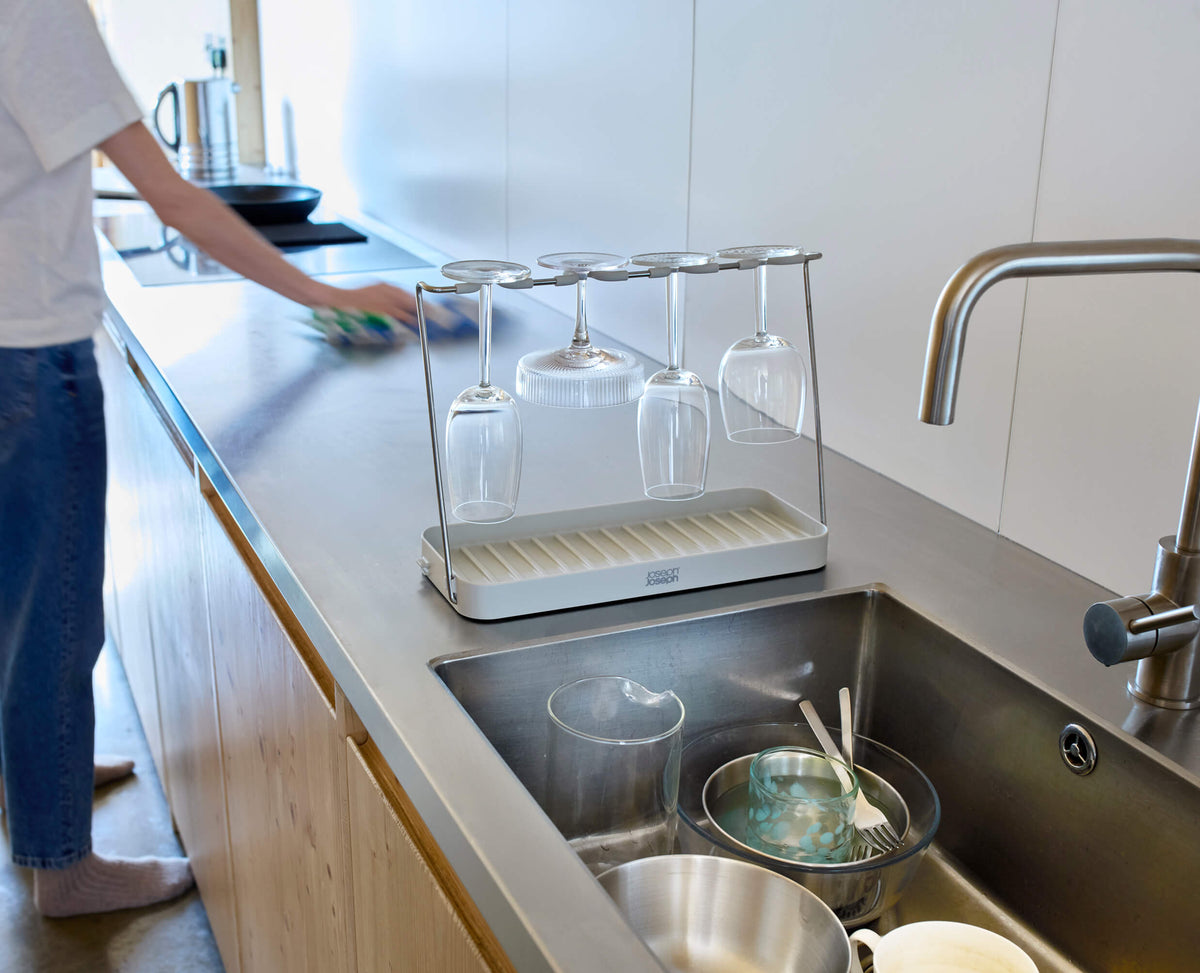 DrySmart™ Folding Wine Glass Drying Rack | Joseph Joseph AU