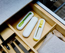 SlideStore™ Stone Green Straight Peeler with Retractable Blade