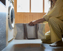 2-piece Ecru Tota Trio 90L &amp; Hold-All Laundry Basket Set