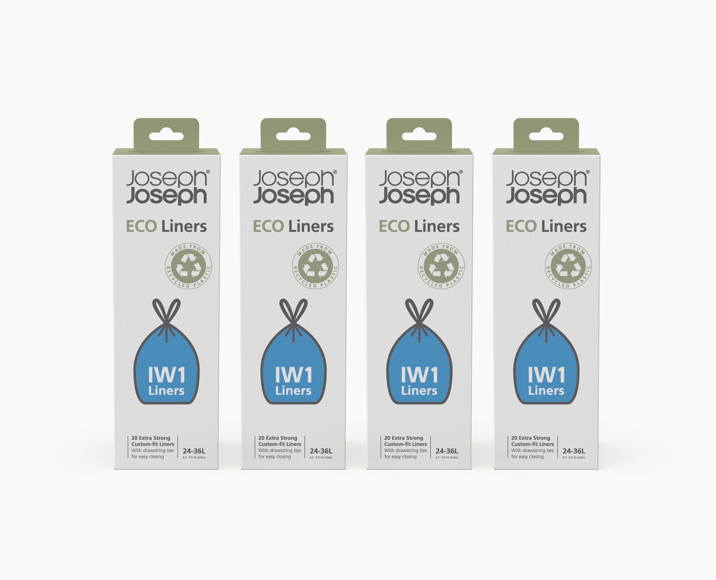IW1 24-36L Grey Recycled Bin Liners - 4 pack - Image 1