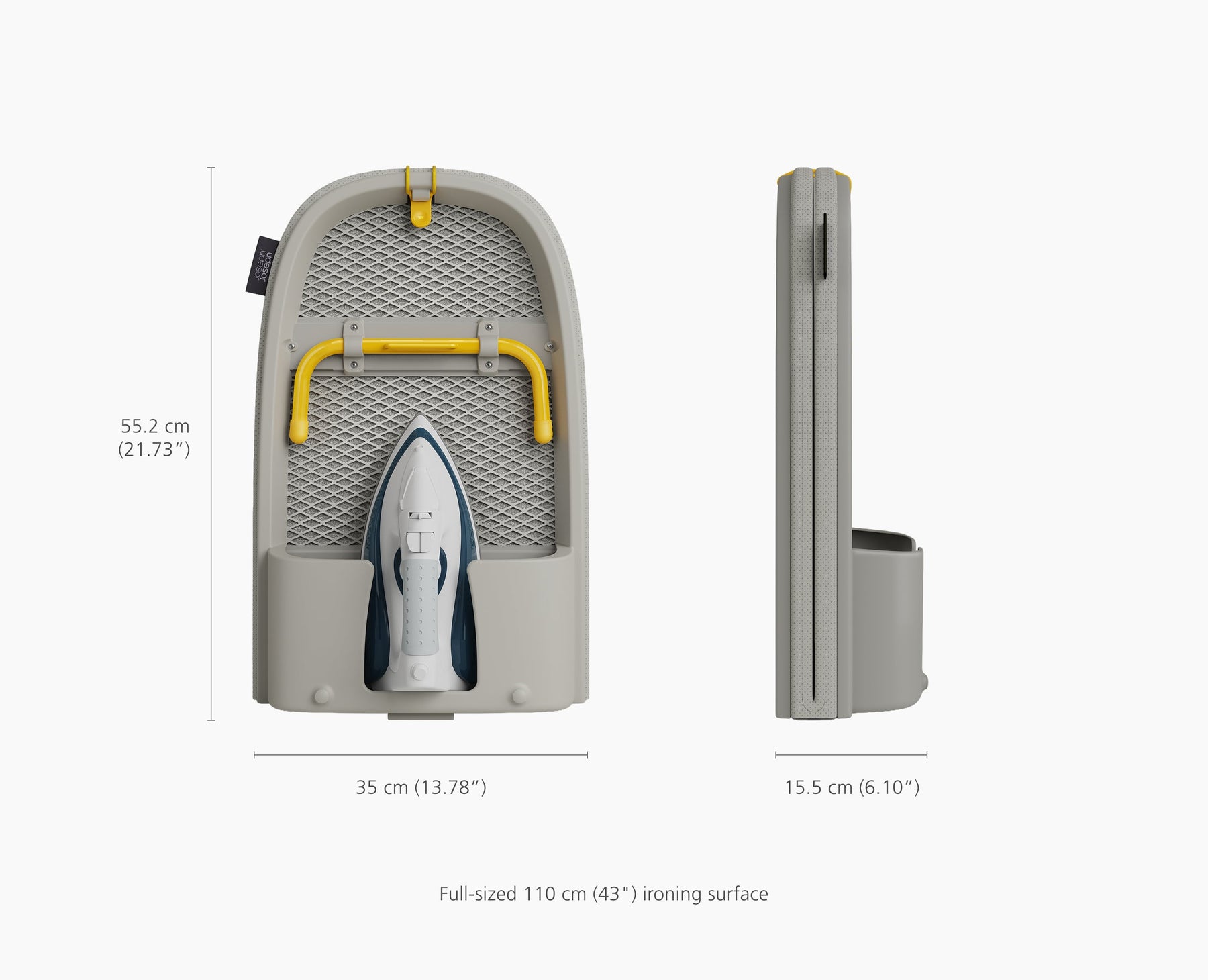 Pocket Max 110cm Folding Ecru Ironing Board