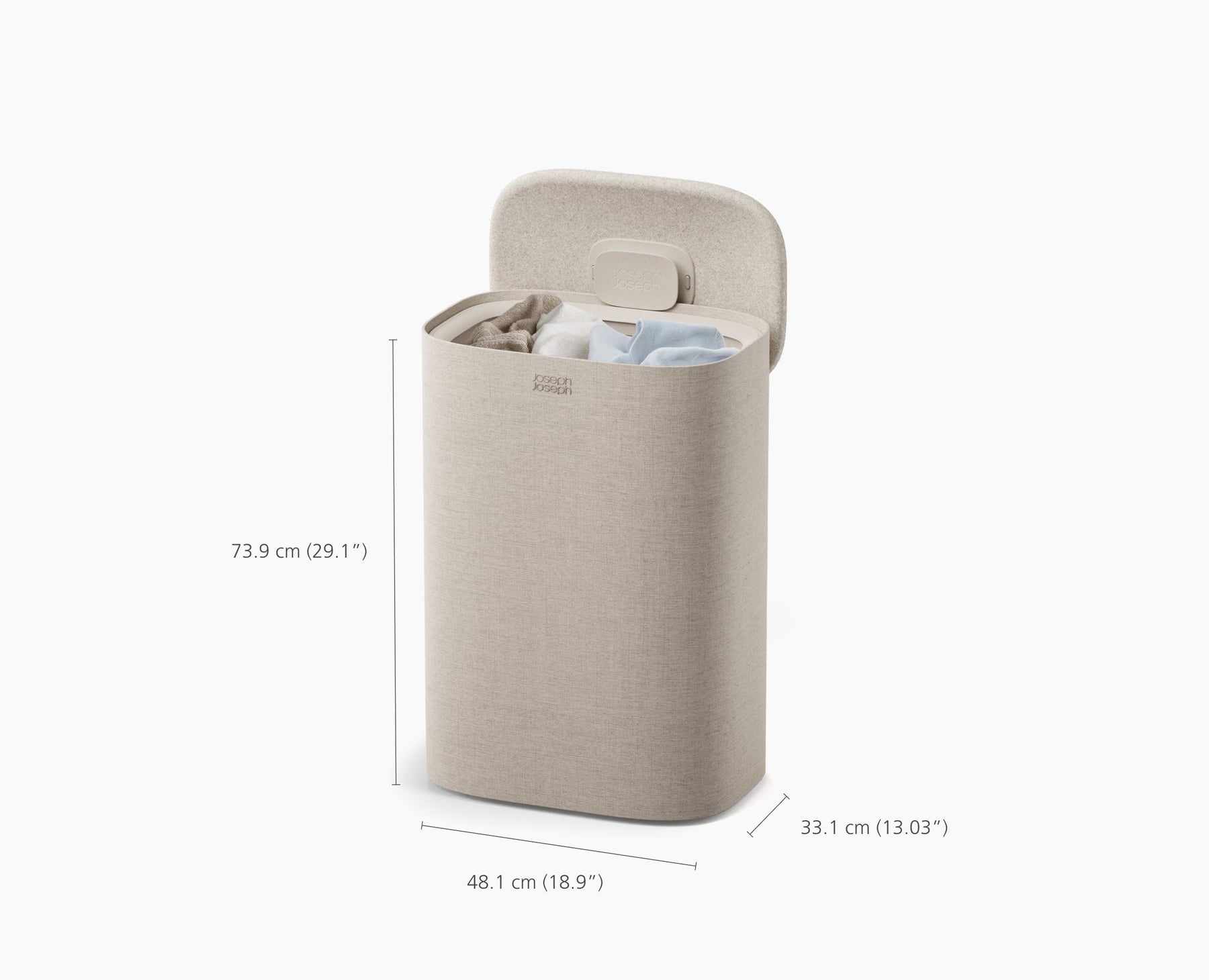 Tota 2 One 60L Pale Mushroom Laundry Basket
