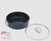 [animation] [autoplay] [loop] Space™ 28cm Non-stick Shallow Blue Casserole Pan & Lid - 45046 - Image 3
